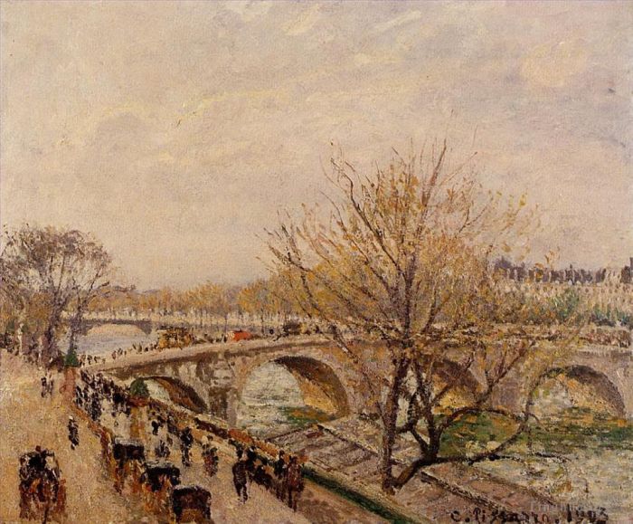 Camille Pissarro Peinture à l'huile - La seine à paris pont royal 1903