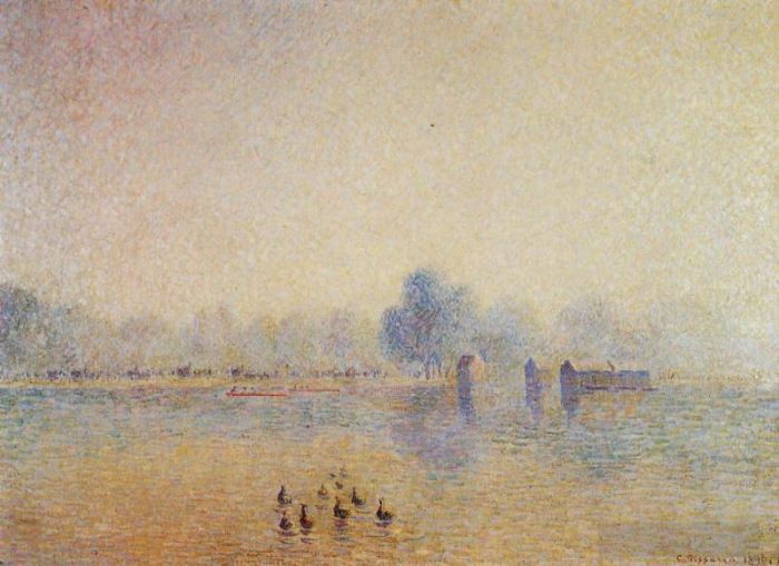 Camille Pissarro Peinture à l'huile - L'effet de brouillard Serpentine Hyde Park 1890