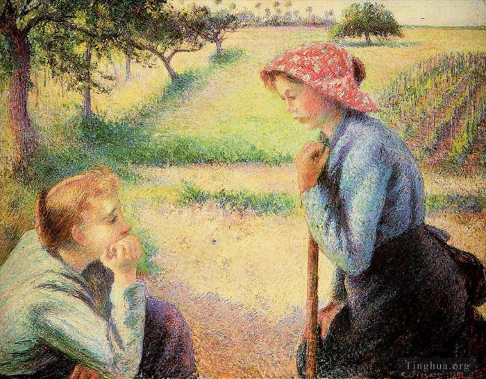 Camille Pissarro Peinture à l'huile - Le discours 1892