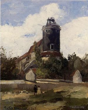 Camille Pissarro œuvres - La tour télégraphique de Montmartre 1863