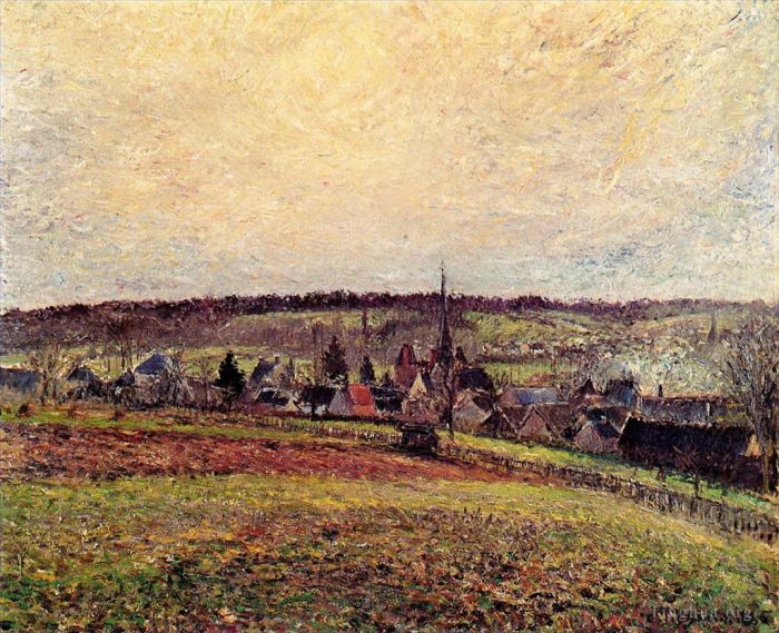 Camille Pissarro Peinture à l'huile - Le village d'Eragny 1885