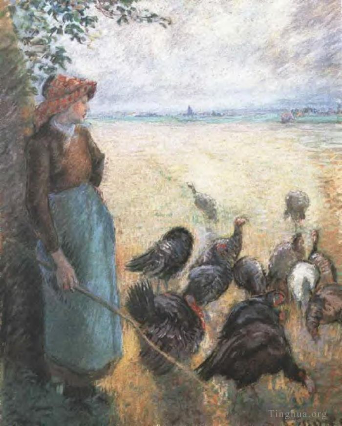 Camille Pissarro Peinture à l'huile - Fille turque 1884