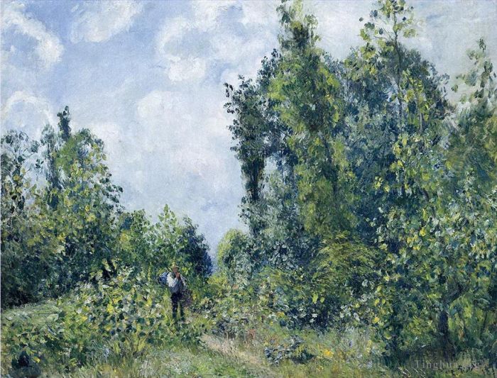 Camille Pissarro Peinture à l'huile - Vagabond près du bois 1887