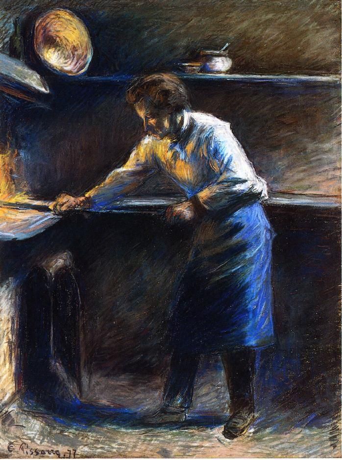 Camille Pissarro Types de peintures - Eugène Murer à son four à pâtisserie 1877