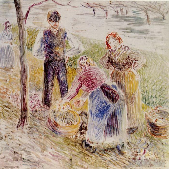Camille Pissarro Types de peintures - Récolte des pommes de terre