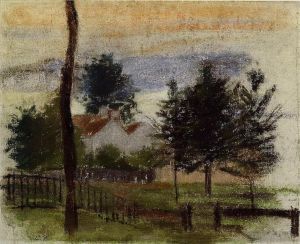 Camille Pissarro œuvres - Paysage à Louveciennes