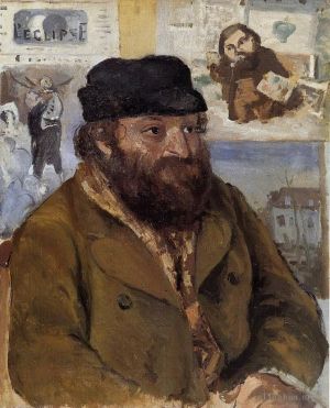 Camille Pissarro œuvres - Portrait de Paul Cézanne 1874