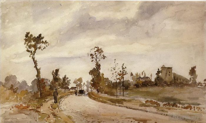 Camille Pissarro Types de peintures - Route de saint germain louveciennes 1871