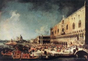 Canaletto œuvres - Arrivée de l'ambassadeur de France à Venise