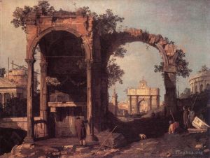 Canaletto œuvres - Ruines de Capriccio et bâtiments classiques