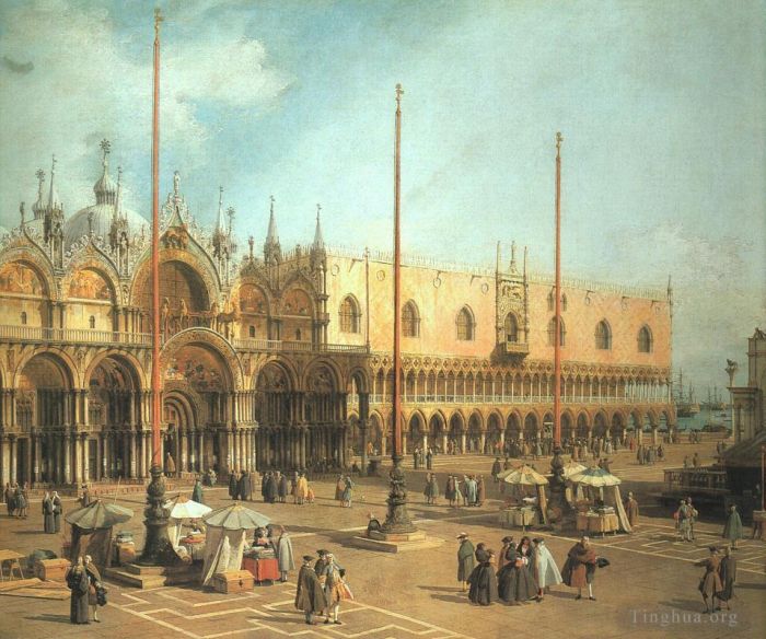 Canaletto Peinture à l'huile - Place Saint-Marc, vue sud-est