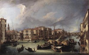 Canaletto œuvres - Le Grand Canal avec le pont du Rialto en arrière-plan