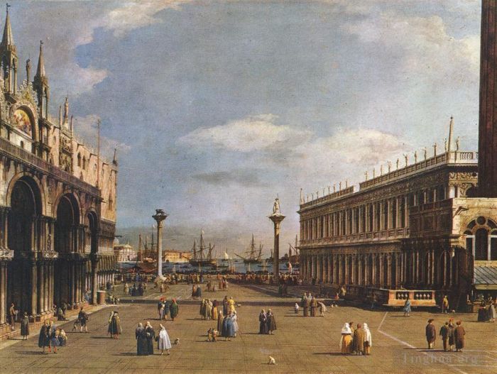 Canaletto Peinture à l'huile - La Piazzetta