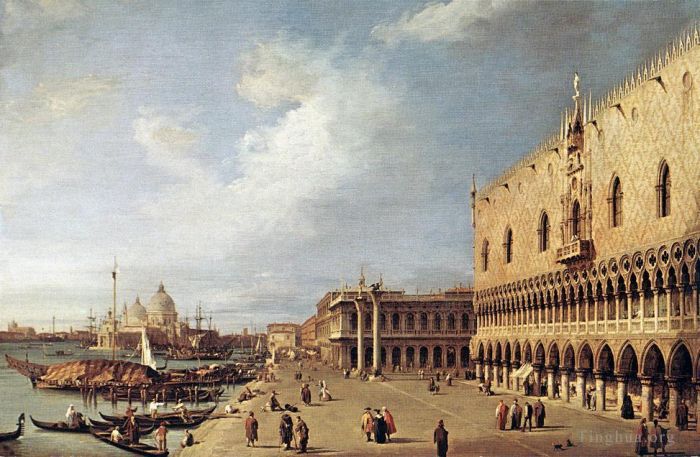 Canaletto Peinture à l'huile - Vue du Palais Ducal