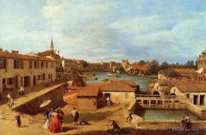 Canaletto œuvres - Dolo sur la brenta