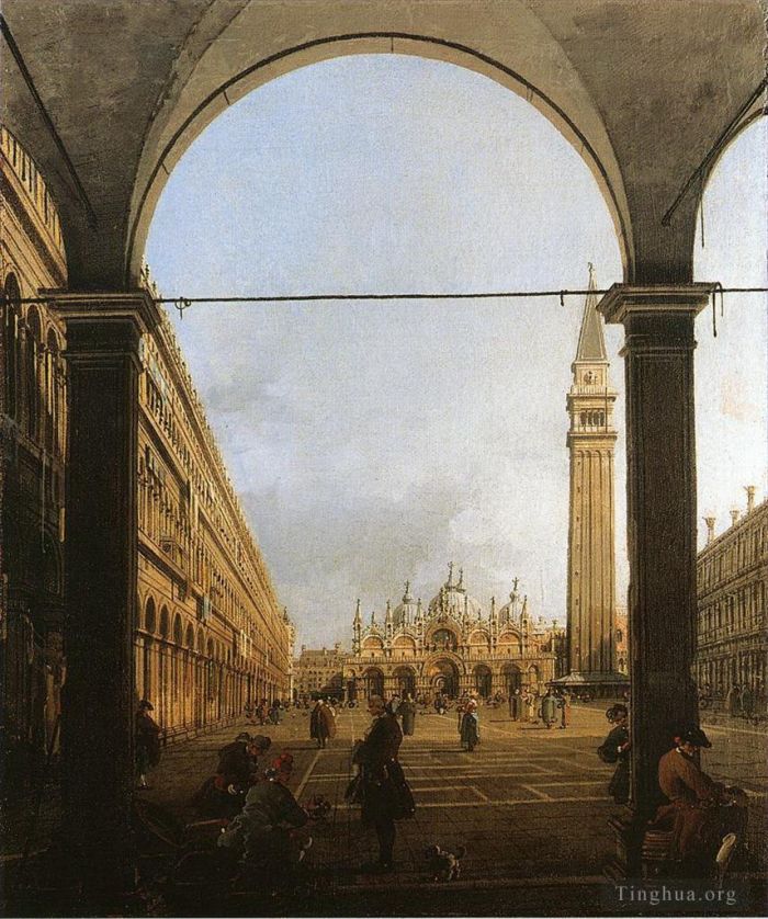 Canaletto Peinture à l'huile - Place Saint-Marc, vue vers l'est