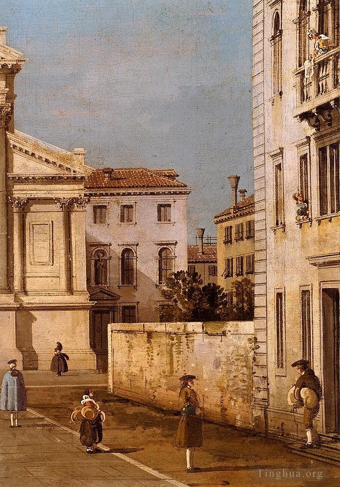 Canaletto Peinture à l'huile - Église et campo de San Francesco della vigna