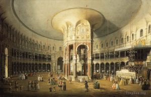 Canaletto œuvres - L'intérieur des jardins de la rotonde du Ranelagh