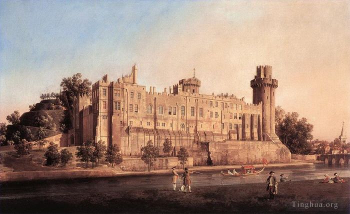 Canaletto Peinture à l'huile - Château de Warwick