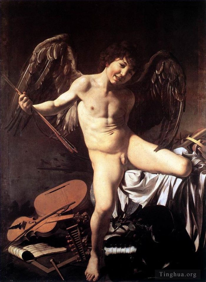 Caravaggio Peinture à l'huile - Amour victorieux
