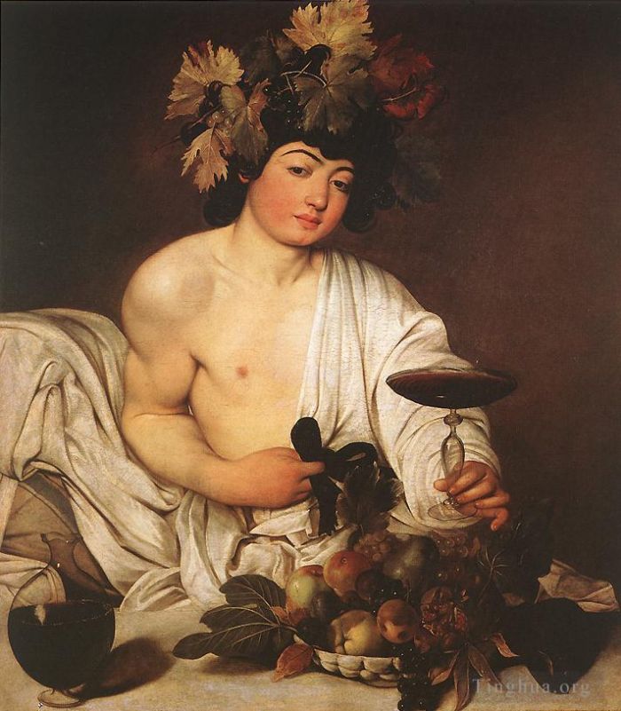 Caravaggio Peinture à l'huile - Bacchus