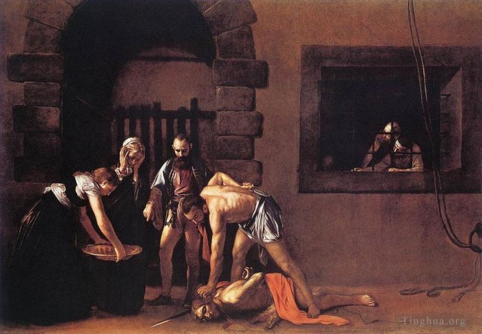 Caravaggio Peinture à l'huile - Décapitation de saint Jean-Baptiste