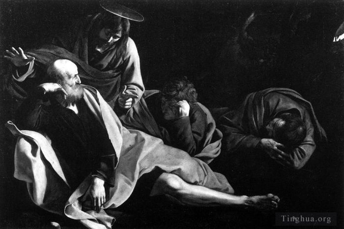 Caravaggio Peinture à l'huile - Le Christ au jardin