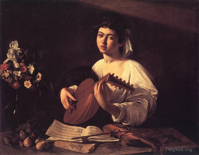 Caravaggio Peinture à l'huile - Joueur de luth