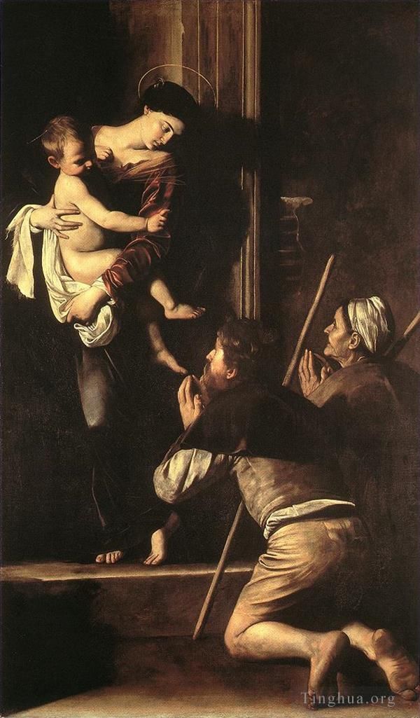 Caravaggio Peinture à l'huile - Madone de Lorette