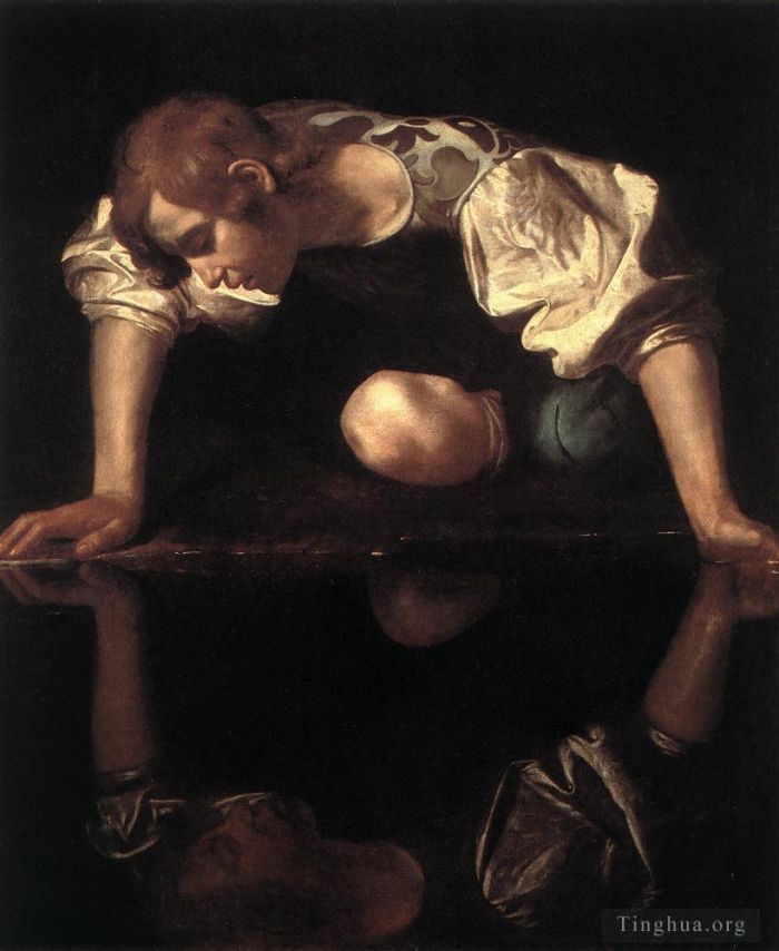 Caravaggio Peinture à l'huile - Narcisse