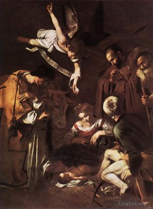 Caravaggio œuvres - Nativité avec saint François et saint Laurent