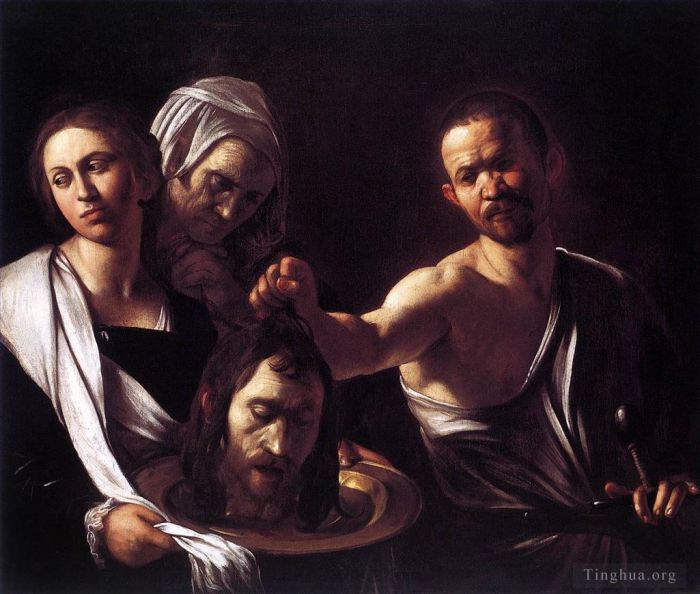 Caravaggio Peinture à l'huile - Salomé avec la tête de saint Jean-Baptiste