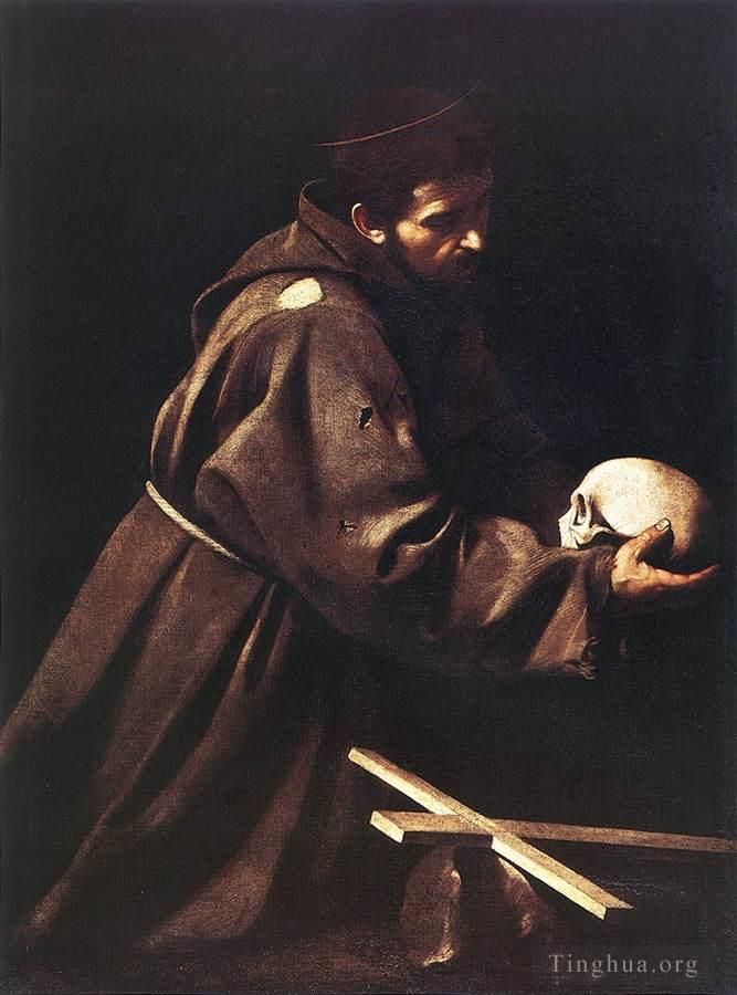 Caravaggio Peinture à l'huile - Saint François1