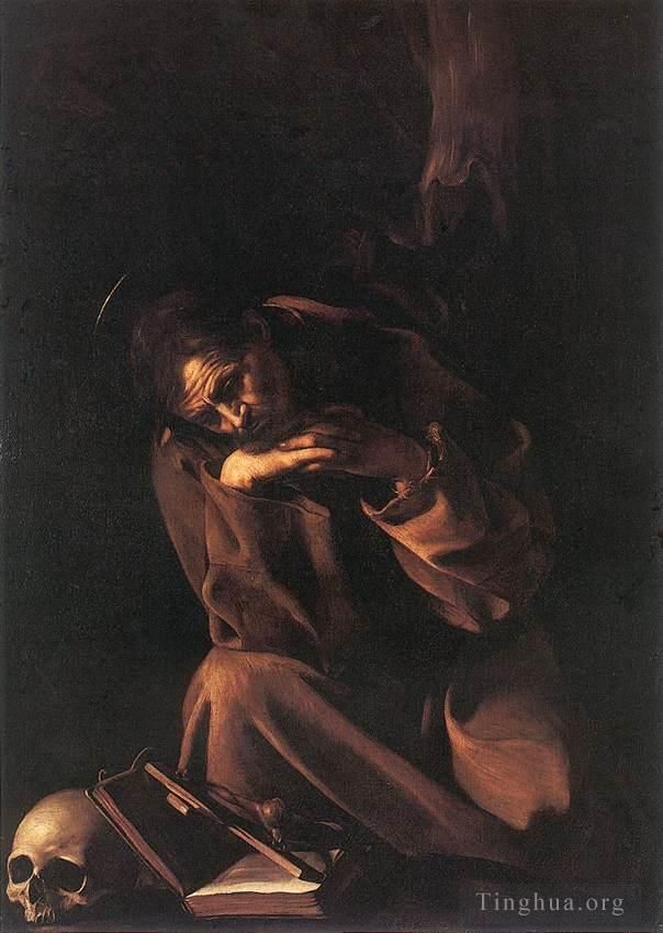 Caravaggio Peinture à l'huile - Saint François2