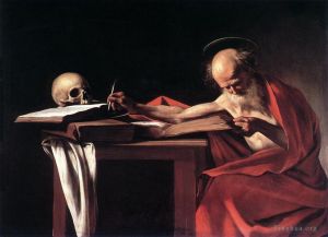 Caravaggio œuvres - Saint Jérôme écrit