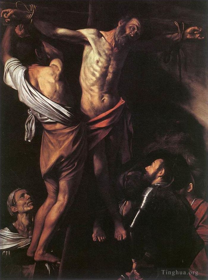 Caravaggio Peinture à l'huile - La Crucifixion de saint André