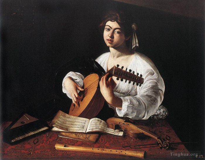 Caravaggio Peinture à l'huile - Le joueur de luth