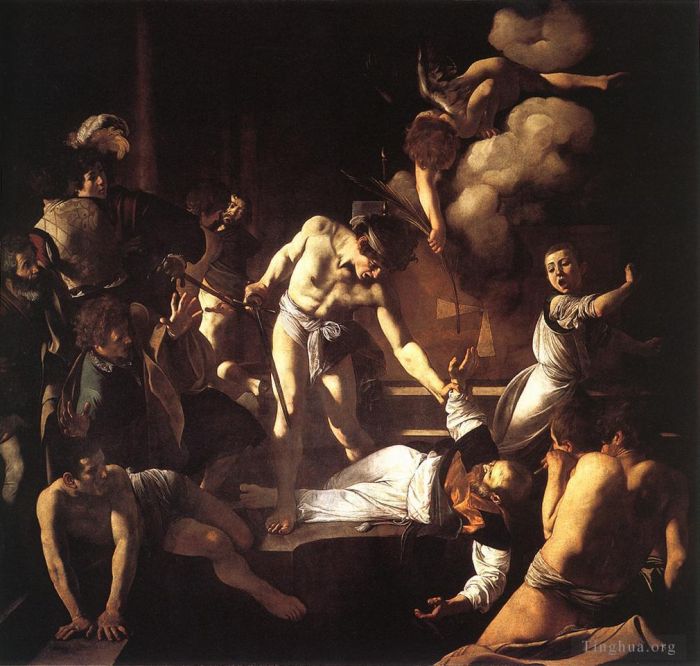 Caravaggio Peinture à l'huile - Le martyre de saint Matthieu