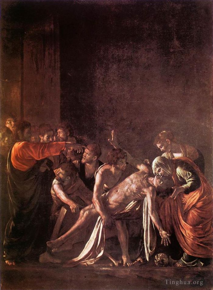 Caravaggio Peinture à l'huile - La résurrection de Lazare