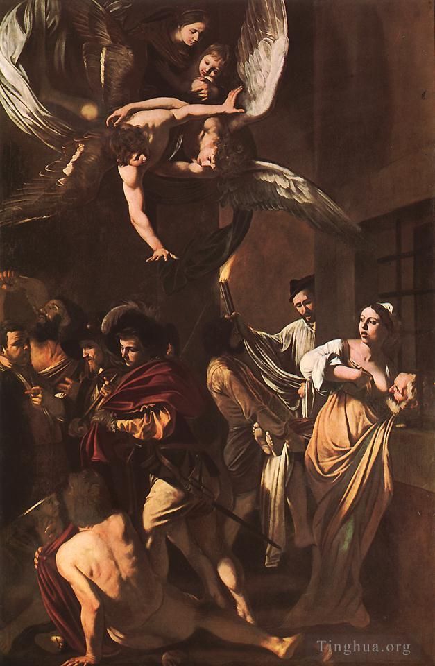 Caravaggio Peinture à l'huile - Les sept actes de miséricorde