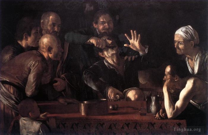 Caravaggio Peinture à l'huile - Le tiroir à dents