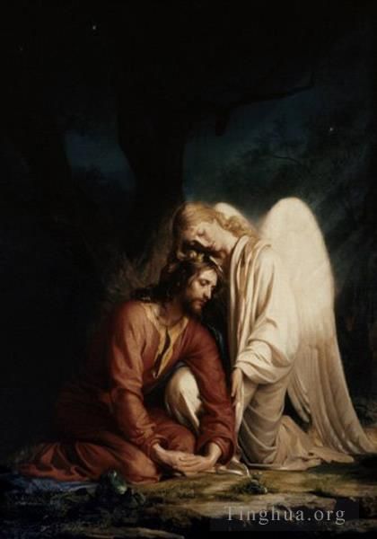 Carl Heinrich Bloch Peinture à l'huile - Le Christ à Gethsémani2