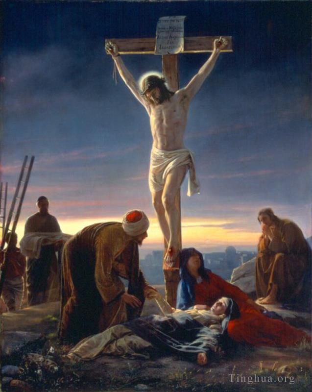 Carl Heinrich Bloch Peinture à l'huile - La Crucifixion