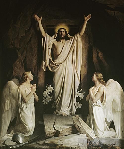 Carl Heinrich Bloch Peinture à l'huile - La Résurrection2