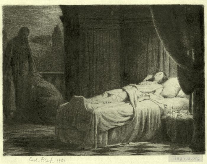 Carl Heinrich Bloch Types de peintures - Résurrection de la fille de Jaïrus