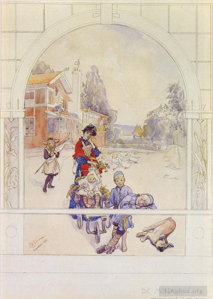 Carl Larsson Types de peintures - Suédois 1853à 191My Loved nes SnD SUNDBORN 1893eau