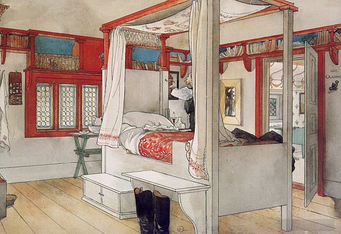 Carl Larsson Types de peintures - La chambre de papa