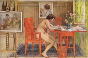 Carl Larsson œuvres - Modèle de cartes postales à écrire 1906