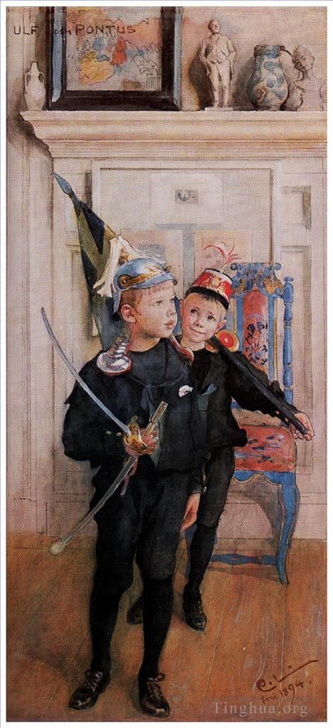 Carl Larsson Types de peintures - Ulf et Pont 1894