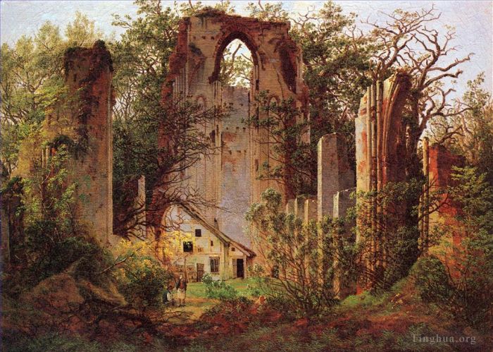 Caspar David Friedrich Peinture à l'huile - Ruine d'Eldena 2